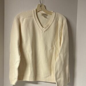 St. John’s Bay Woman’s Ivory V-Neck Sweater